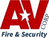 A-V CORP FIRE & SECURITY logo