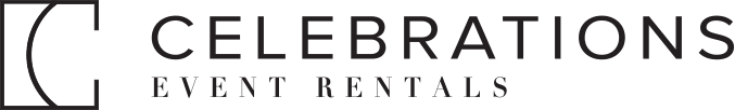 CELEBRATIONS PARTY RENTALS AND TENTS logo