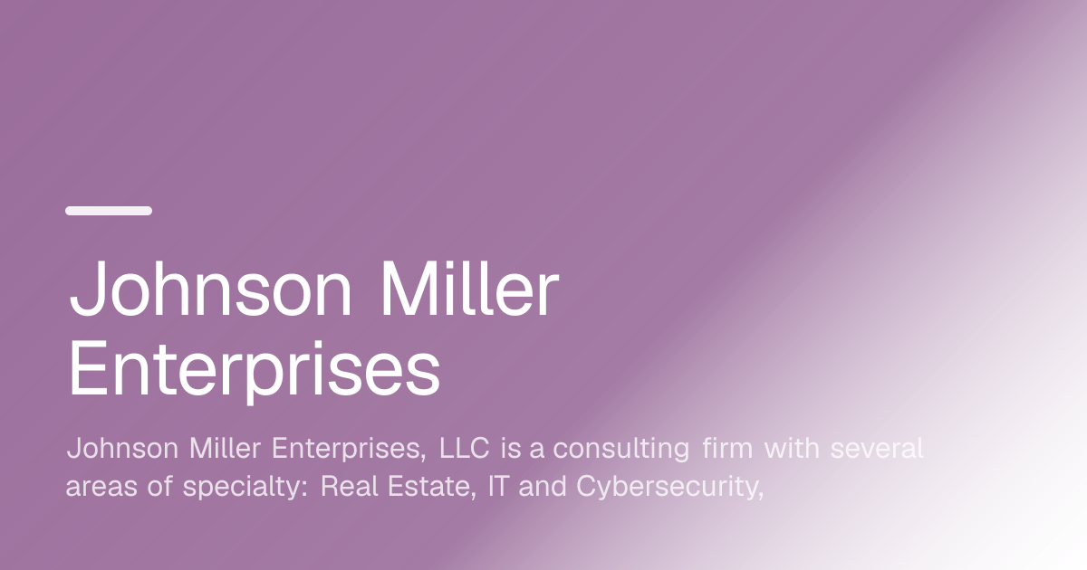 JOHNSON MILLER ENTERPRISES LLC logo